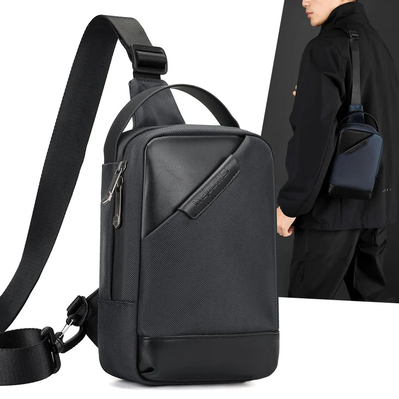 

Men Cross Body Chest Bag Sling Backpack Outdoor Sports Travel Fashion Waterproof Nylon Male Backpack Shoulder Messenger Side Bag