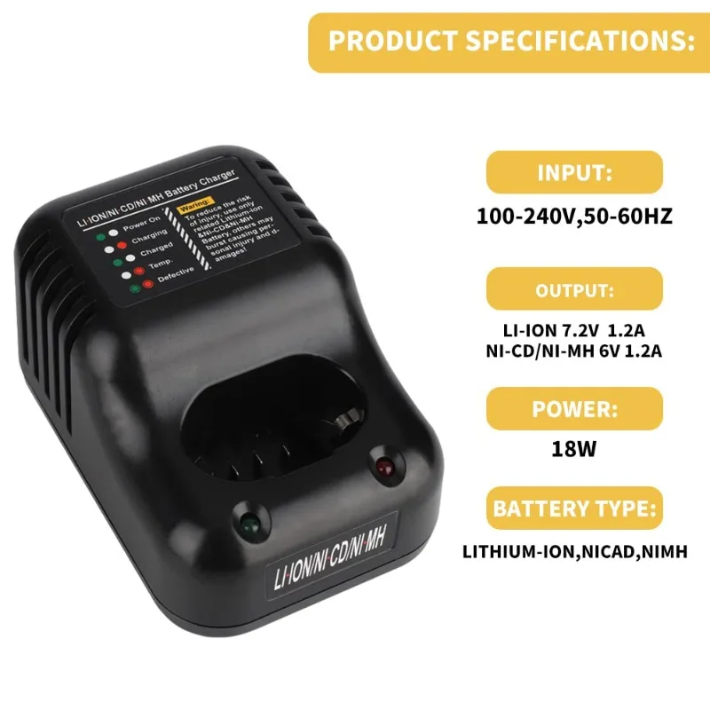 Paslode 7.2V Dual-Chemistry Battery Charger