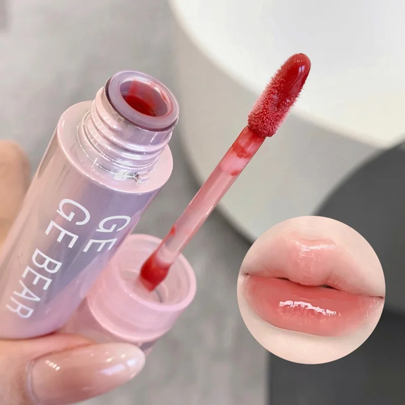Gege Bear Water Gel Lip Gloss — Hydrating, Crystal-Clear Shine with Long-Lasting Color and Natural Finish