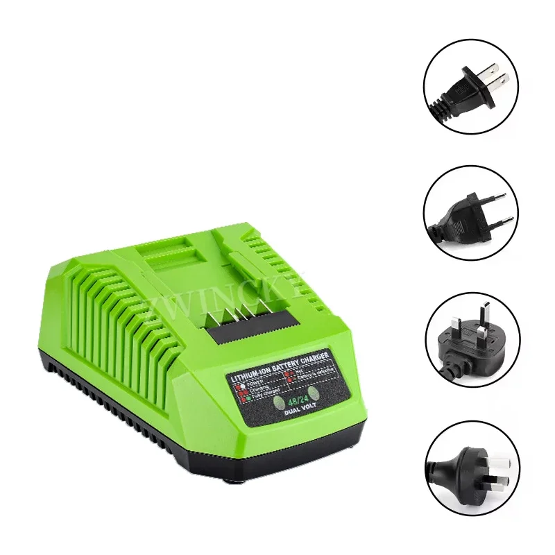 Li-ion Battery Charger For Greenworks 48/24V Lithium Battery Replacement Original Charger Electric Tool Drill Battery Charger