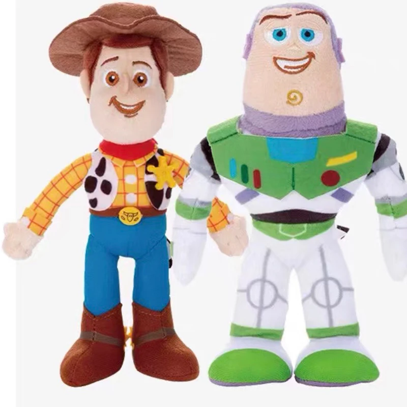 Disney Pixar Toy Story 4 Plush Wire Doll Cartoon Characters Woody Buzz Lightyear Poppet Foky Plush Toys Poseable Action Dolls