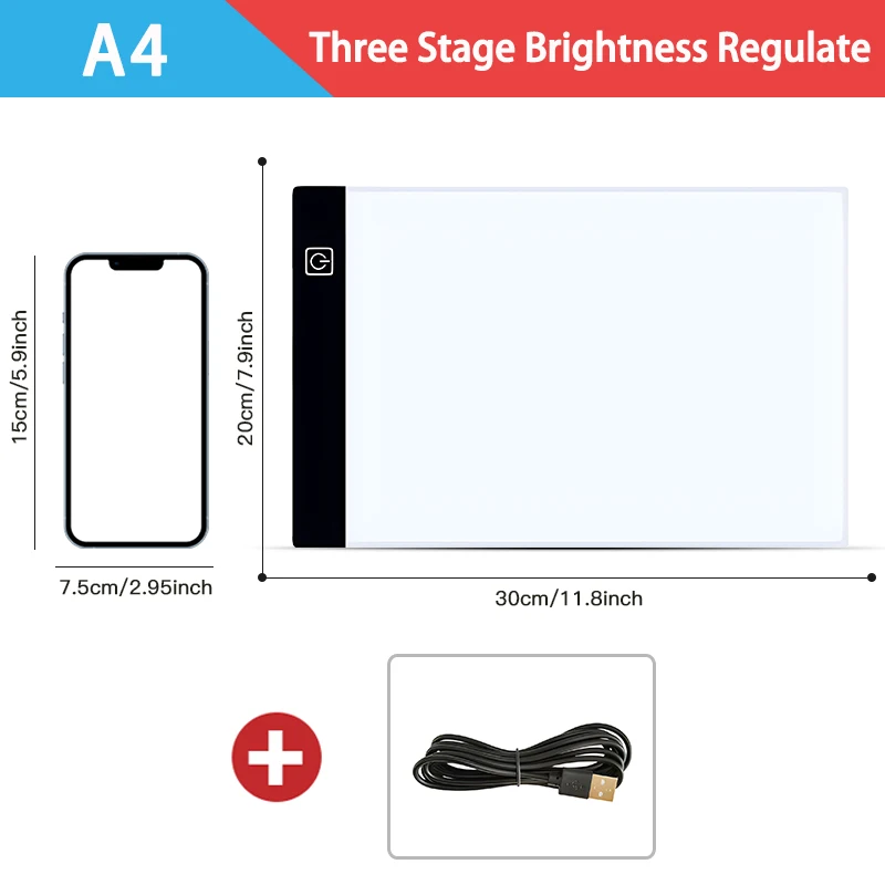 A3/A4/A5 Niveau Dimbare Led Tekening Kopie Pad Board Kinderen Speelgoed Schilderen Educatief Kinderen Groeien creatieve Cadeaus Voor Kinderen