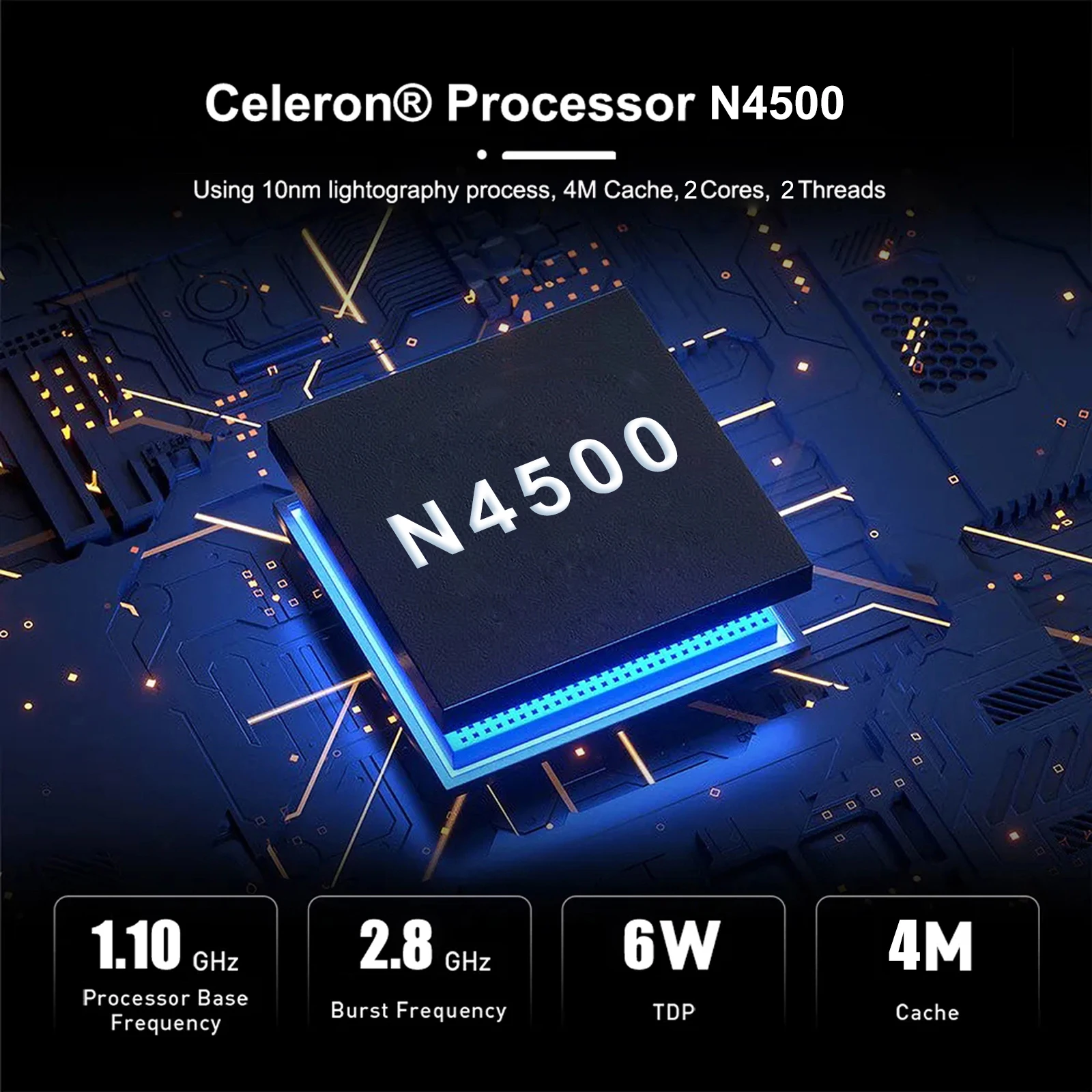 Honlin Mini PC 11a generazione Intel N4500 Windows 11 Pro Mini PC 8/16 GB DDR4 128 GB/256 GB M.2 SSD WiFi5 BT5.1 Computer desktop