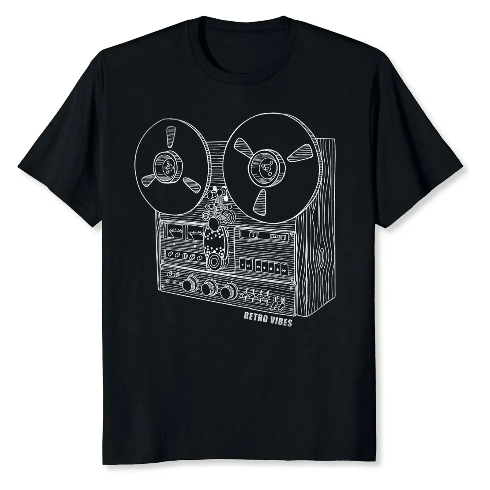 NEW LIMITED Cassette Tape Reel To Analog Sound System Retro Vibes T Shirt vintage Washed Stretched streetwear homme