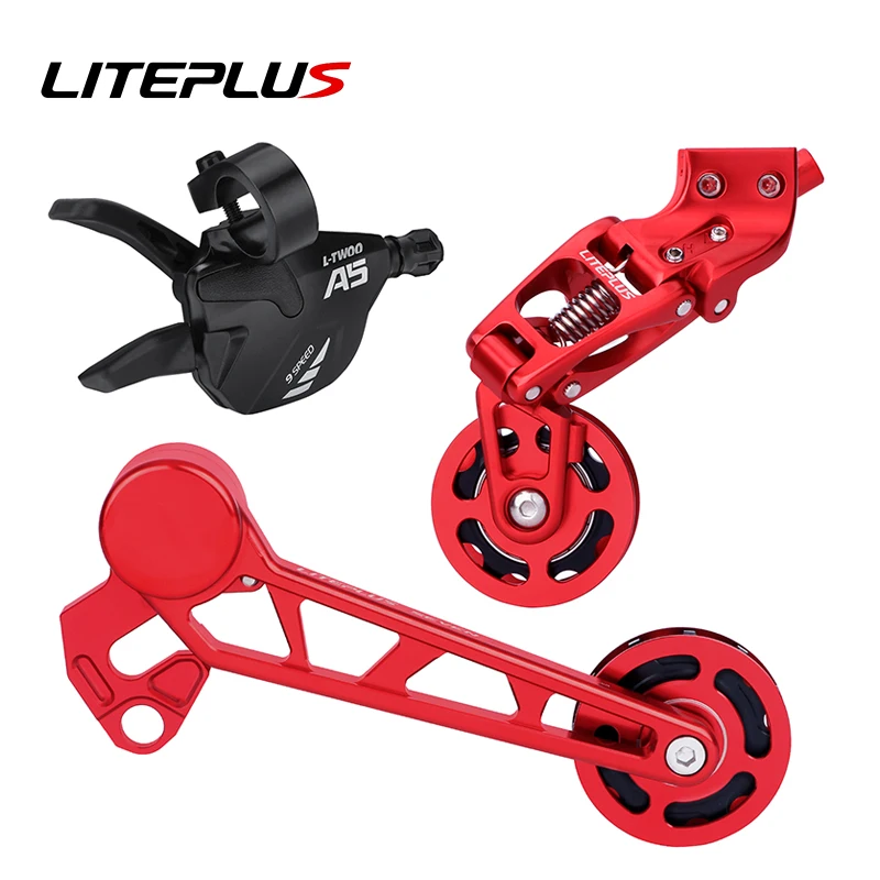 Liteplus For Brompton Folding Bike Derailleur 7 Speed External CNC All-aluminum Alloy P/C Line Upgrade Rear Derailler Tensioner