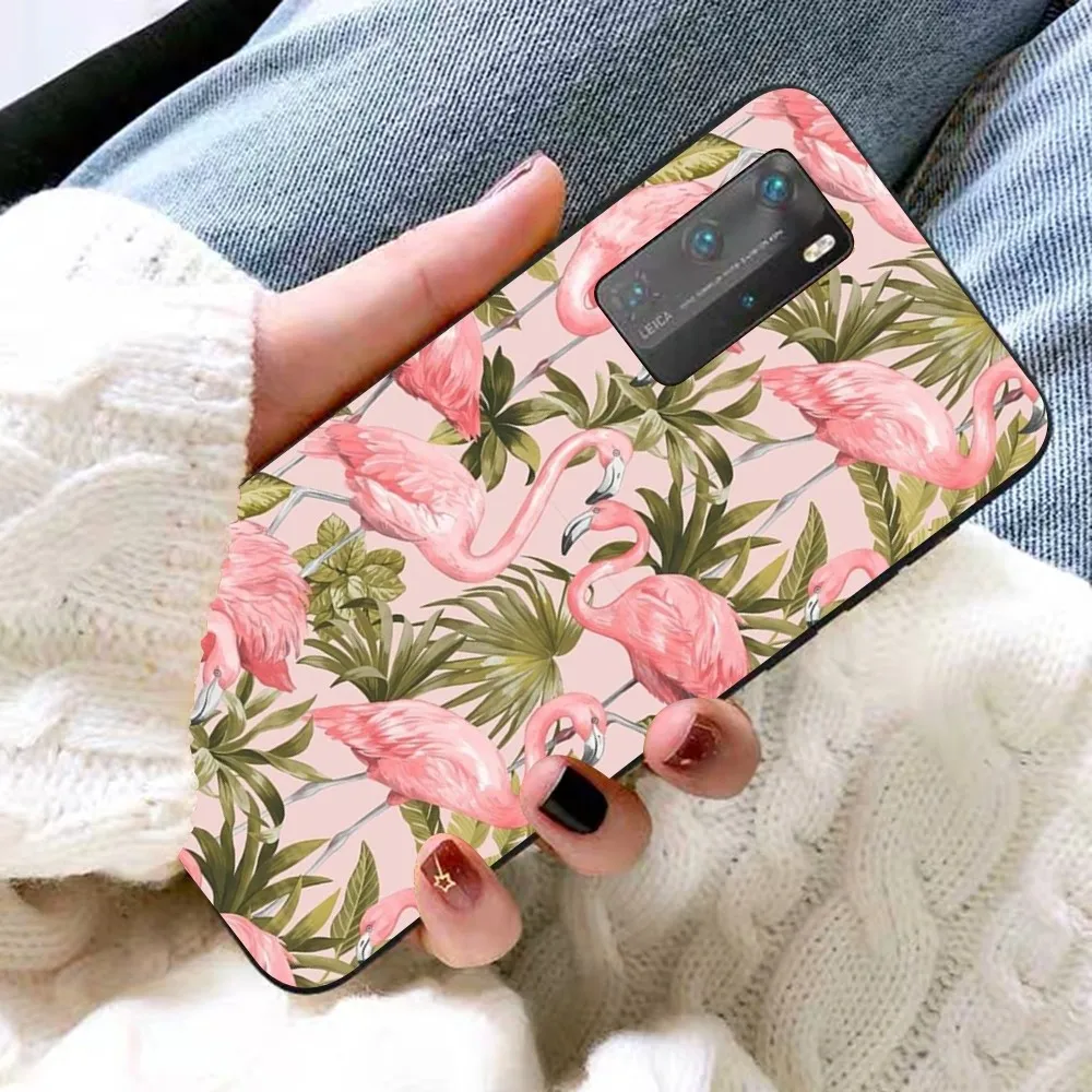 Flamingo bird Phone Case For Samsung A 13 21 30 31 32 51 52 53 70 for Huawei Honor 50 60 70 for OPPO vivo