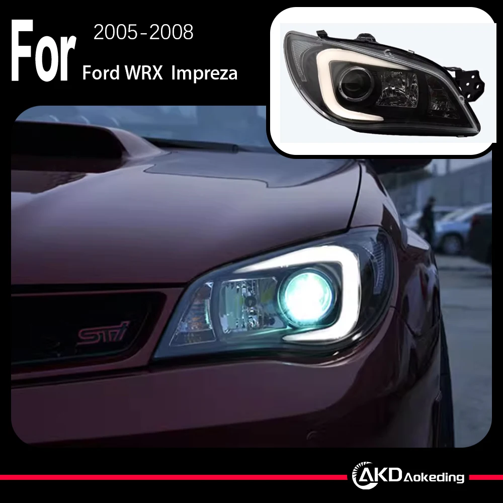 

AKD Car Model Head Lamp for Subaru WRX Impreza Headlights 2005-2008 Headlight DRL Hid Bi Xenon Projector Lens Auto Accessories