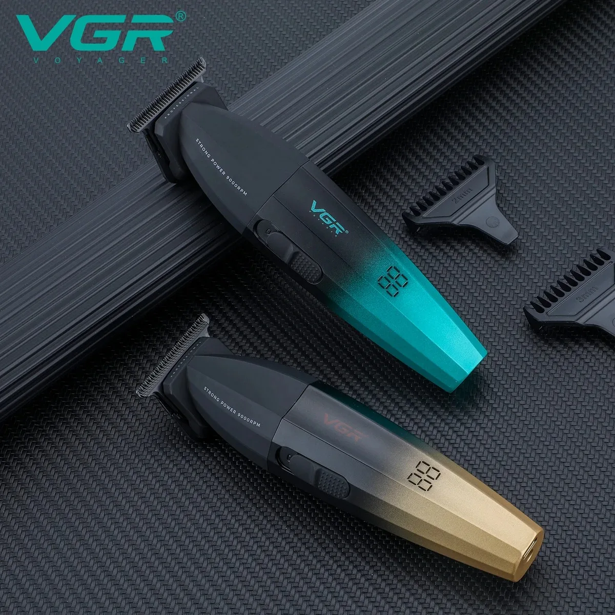 VGR Hair Trimmer Professional Hair Cut Machine 9000 RPM Electric Barber Clipper Metal Rechargeable Hair Clipper for Men V-906