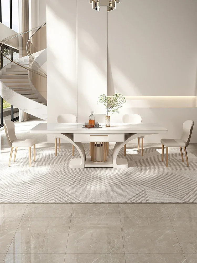 

Стол для маджонга, каменная доска, островной стол, обеденный стол, современный и минималистичный, с многофункциональным подогревом и вентиляцией.