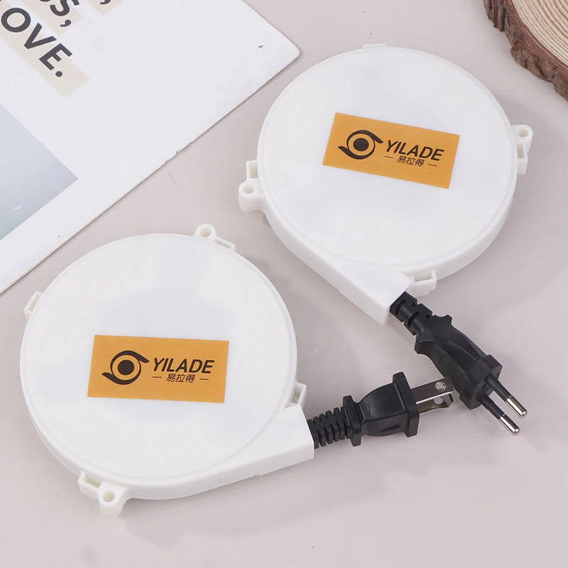 ✰✪Automatic Retractable Power Reel Cable 220v Camping Wires Power Reel Cable Sleeves US EU Plug Reel Cable 1.6m