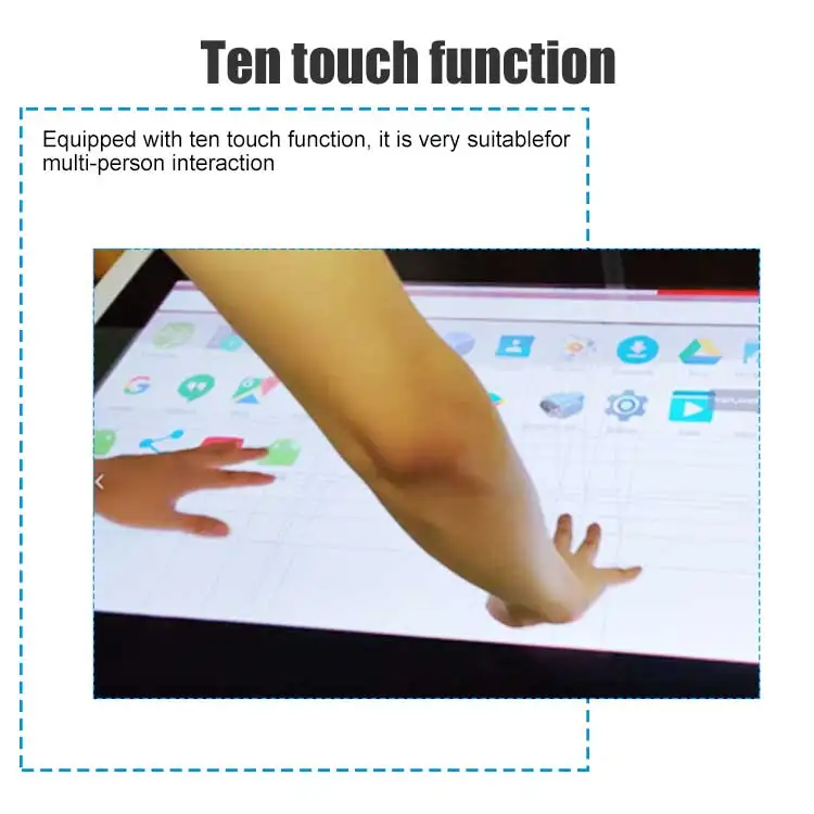 VETO 43 Inch Multi Touch Game Screen All One Kiosk Advisement Player Interactive Table For Education
