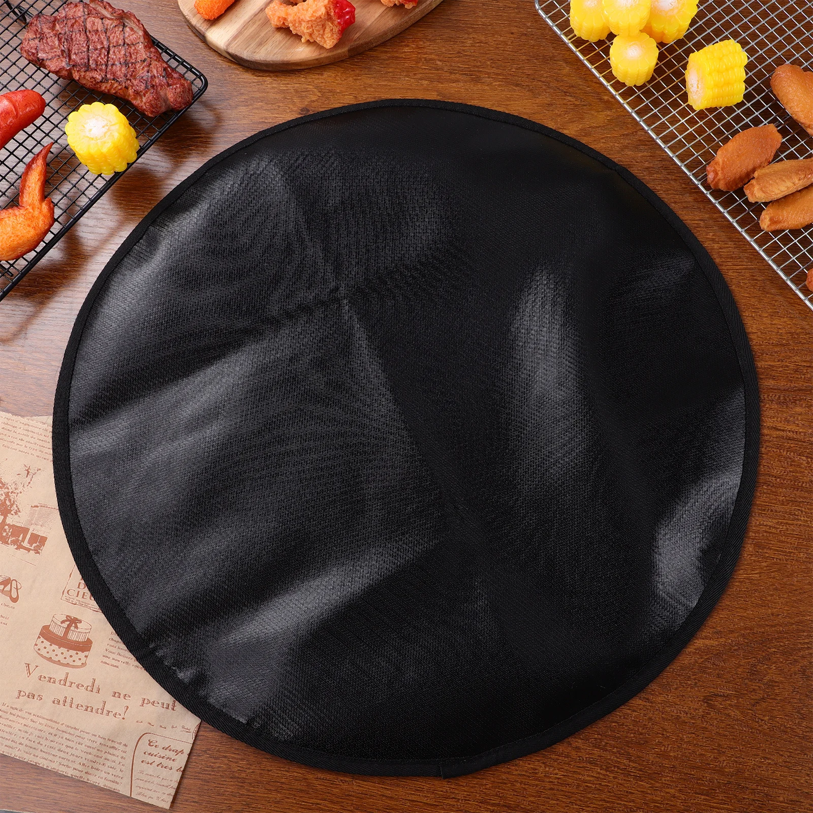 

Waterproof Fire Pit Mat 20 Inch Round Silicone Heat Resistant Outdoor Grill Protector Non Slip Flameproof Bbq Mat For Deck