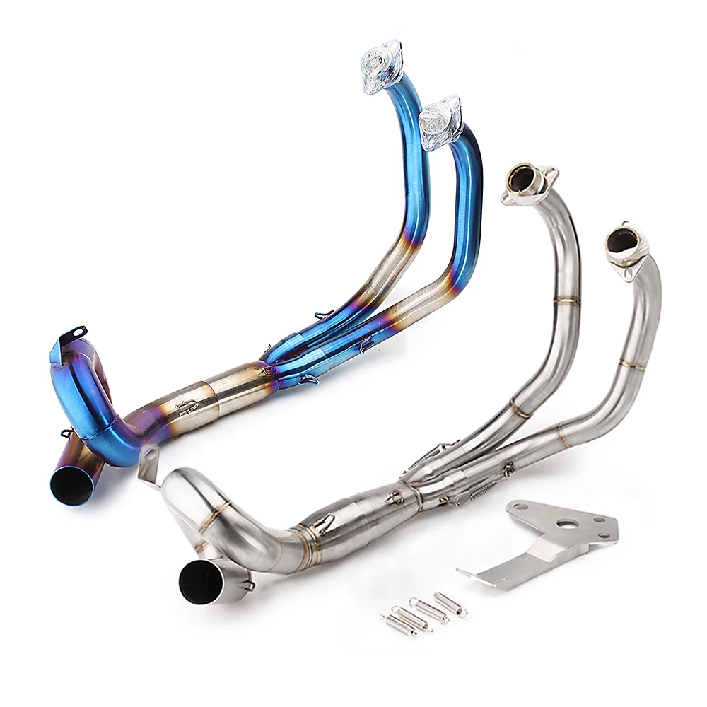

STLF High Quality Motorcycle Exhaust Escape for MT-07 FZ-07 Stainless Steel Front Link Pipe Fits 51MM Muffler