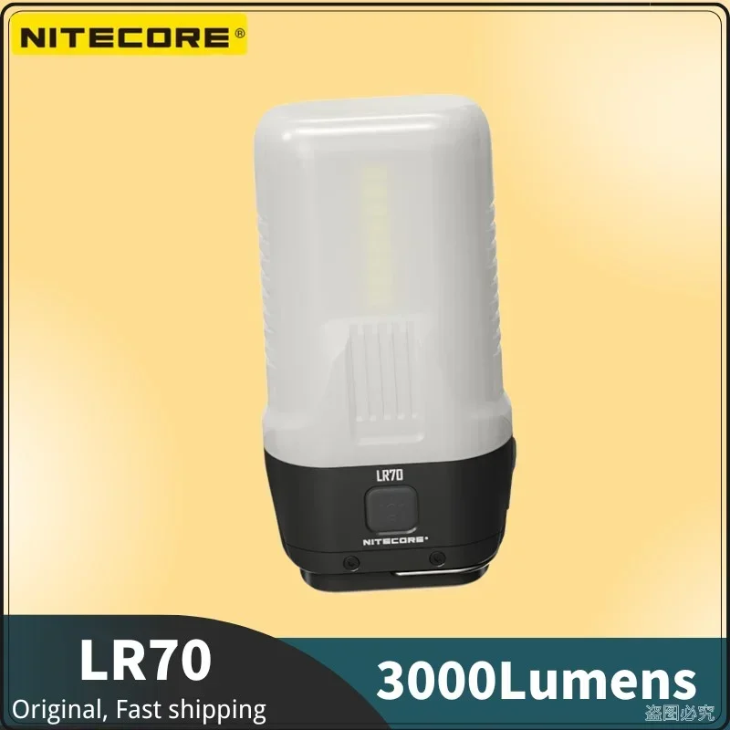 

NITECORE LR70 3-in-1 Rechargeable Lantern Flashlight 3000Lumens Camping Lantern With Power Bank Built-in Battery