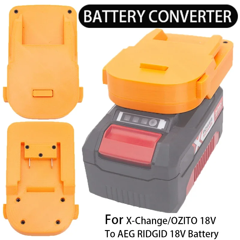 

Battery Adapter for Einhell/X-Change/Ozito 18V Li-Ion Battery to AEG RIDGID 18V Li-Ion Battery Converter Power Tool Accessory