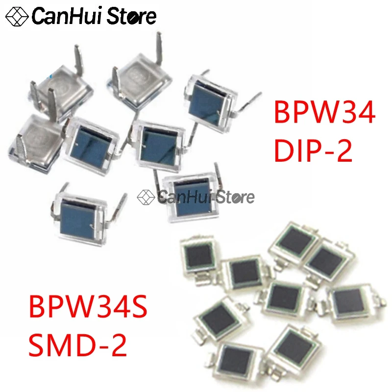 2/5/10pcs Photodiode BPW34 DIP-2 / BPW34S SMD-2 Silicon Photocell new original Silicon photoelectric