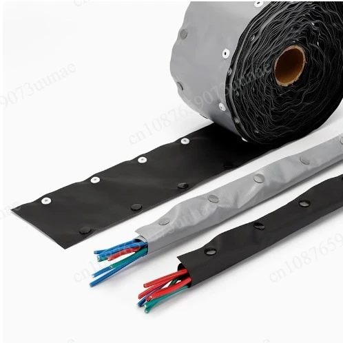 PVC Snap Button Cable Wrap HPC FBT WB Series, Flame Retardant Wire Harness Protector, Eco-Friendly PVC Wiring Conduit