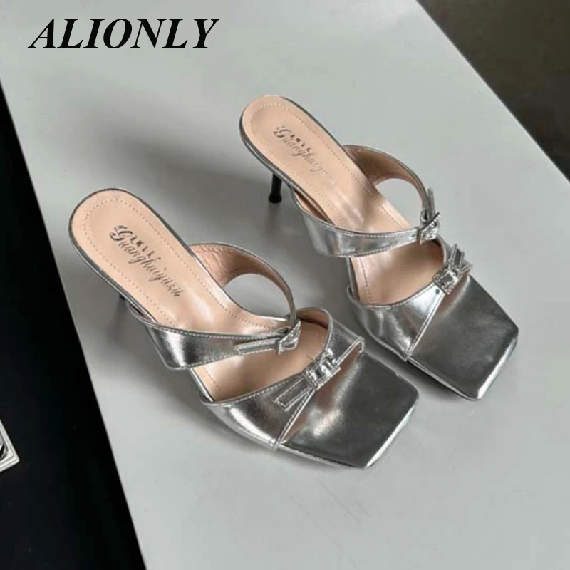 

Alionly Spring and Autumn Fashion New Sexy Banquet Comfortable Crystal Transparent Solid Color Pointed Toe Women's High Heels