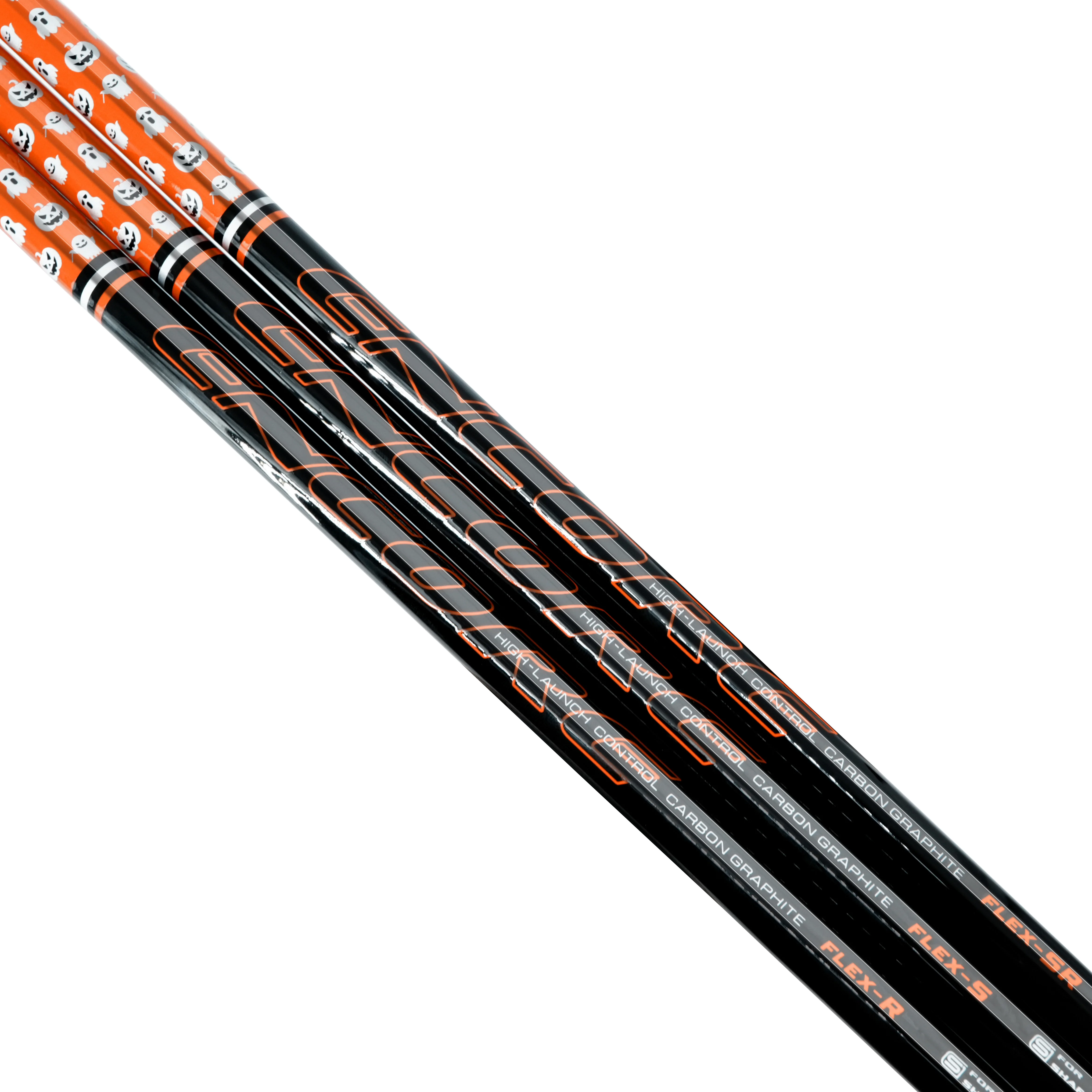 

Golf Halloween Limited Edition Golf Shaft -(80-84g) w/ 0.335 Diameter, 45inch Carbon Fiber Shaft with Pumpkin Ghost Pattern, Ora