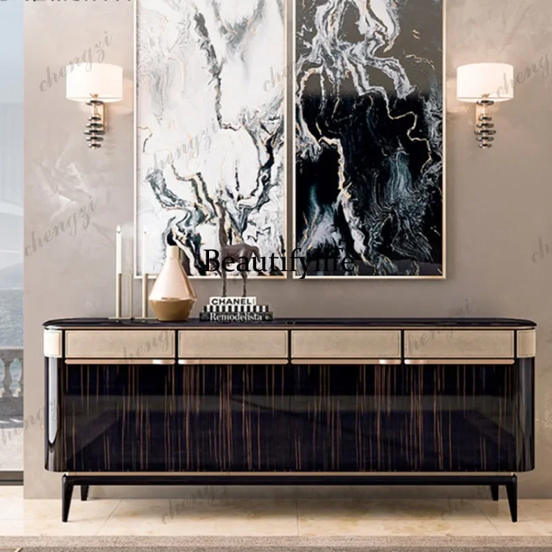 MM02 Italian light luxury door cabinet facing the door shoe cabinet simple solid wood dining side cabinet high sense