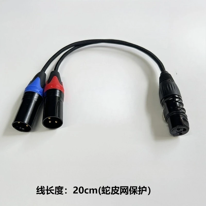 3.5mm To Dual 6.35mm RCA XLR Audio Splitter Cable Pure Copper Wire for Mixer Computer Phone Isolator