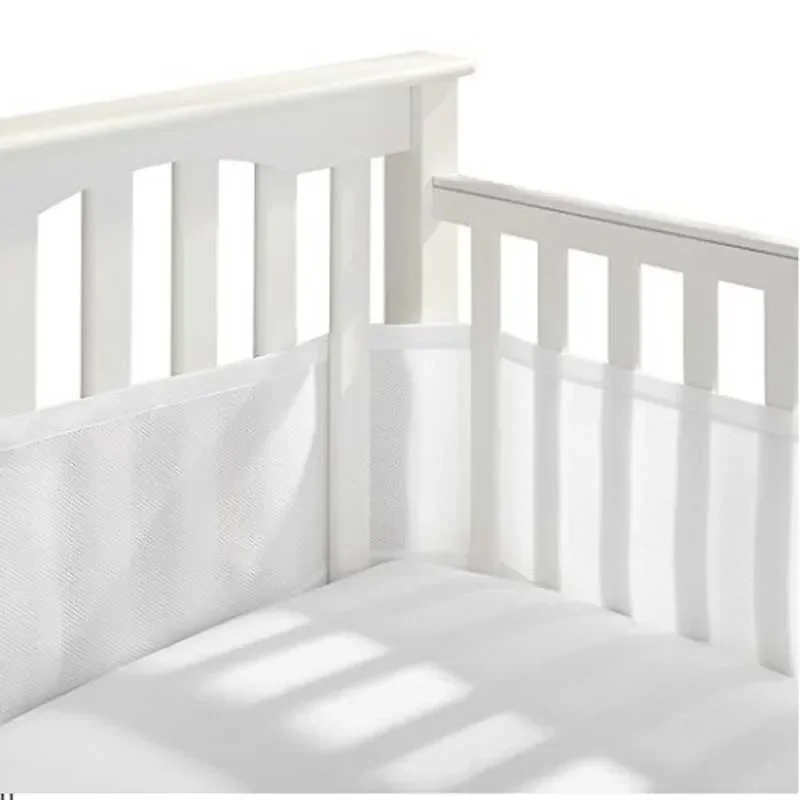 Summer Infant Bedding Bumpers Newborn Cot  Bed Around Protector 2Pcs/Set Baby Mesh Crib Bumper Liner Breathable