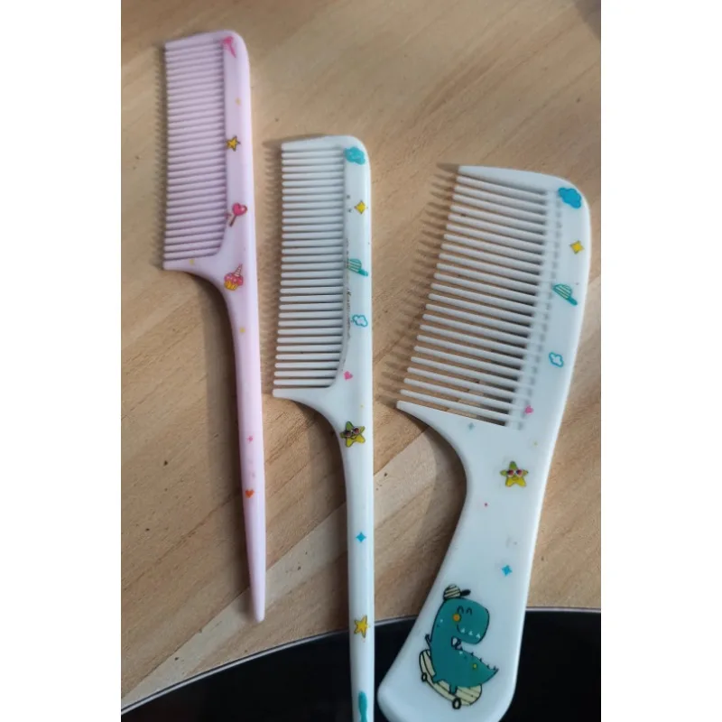Anti Static Detangling Styling Tool Combs 2pcs Set Strawberry Hair Comb for Kids with Pony Tail Girls Hair Accessories Brushes