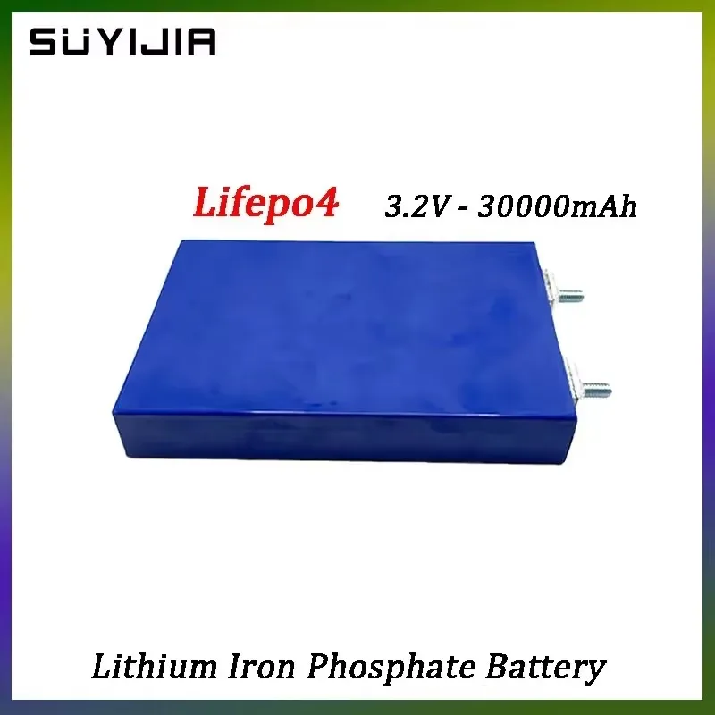 3.2V 30Ah LiFePO4 Battery Cell Lithium Iron Phosphate for DIY 12V 24V 48V Solar Energy Storage UPS Power Supply Pack