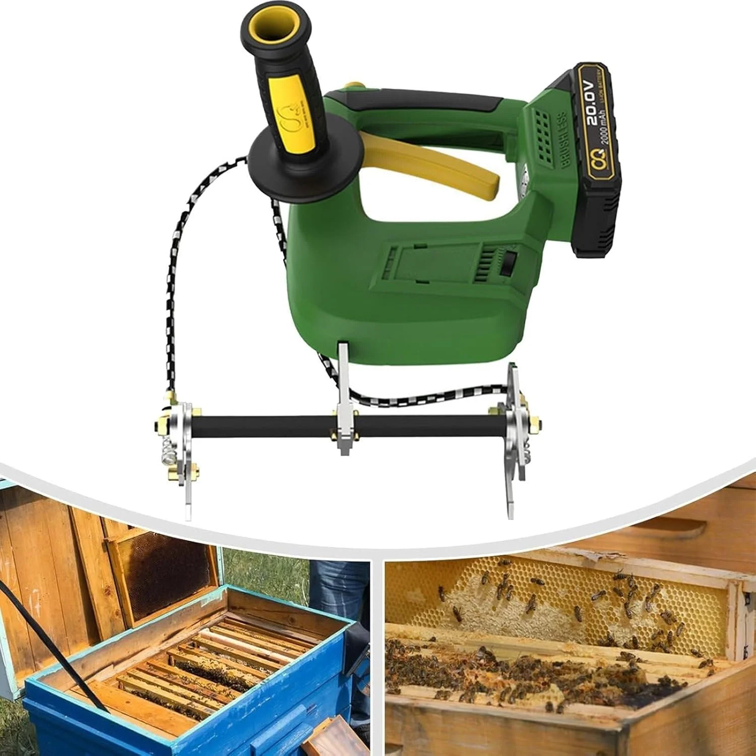 

Электрический прибор для удаления пчел, портативный бесщеточный двигатель, инструменты для поднятия пчел, автоматическая машина для встряхивания улей, для пчелиных ферм (аккумулятор * 1)