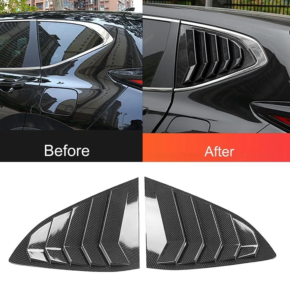 

2Pcs Car Rear Door Glass Louver Shutter Cover Trim For For CRV 2017-2022