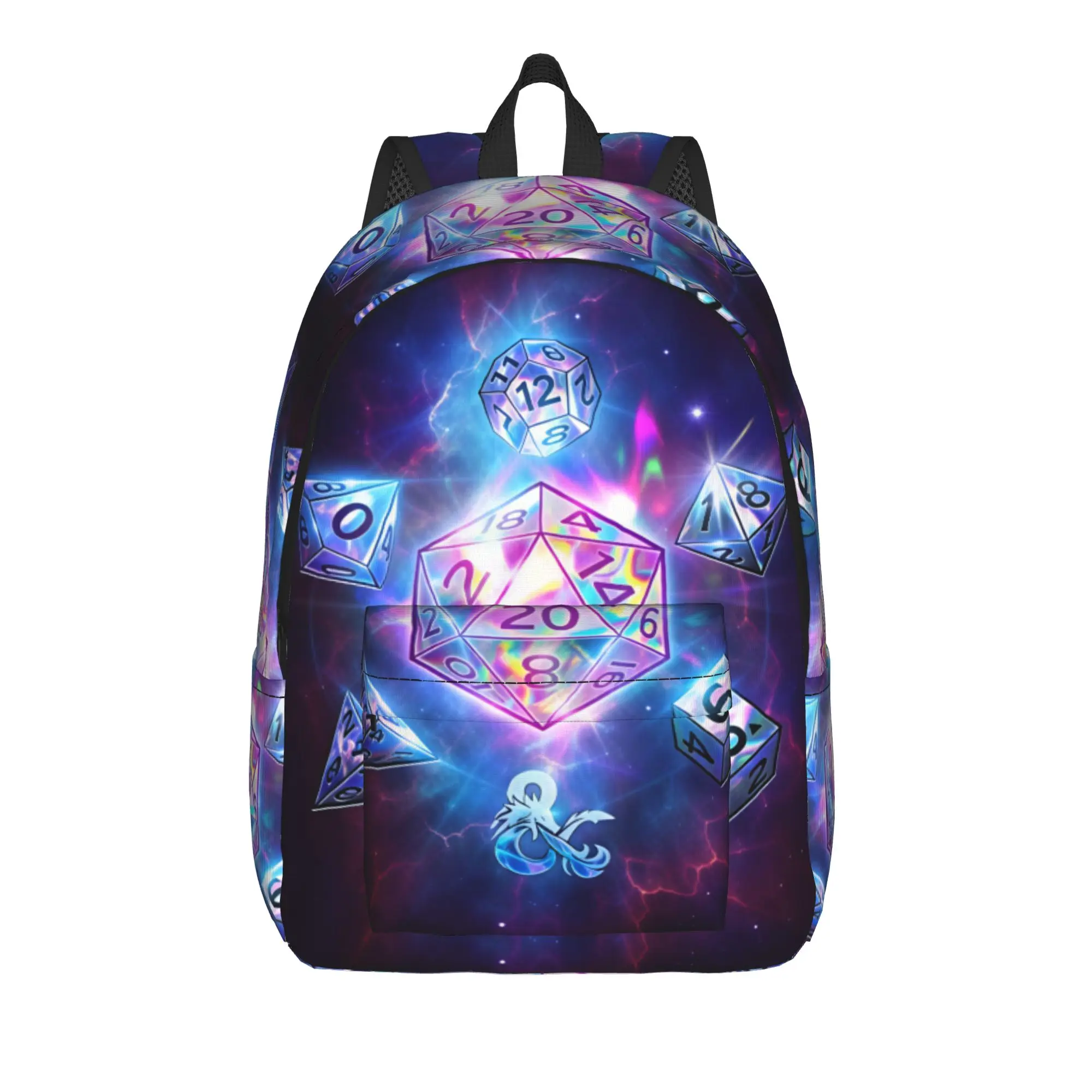 Medieval Dragon And D20 Dice Dnd Backpack  Pretty Backpacks Unisex Sport Large High School Bags High Quality Rucksack