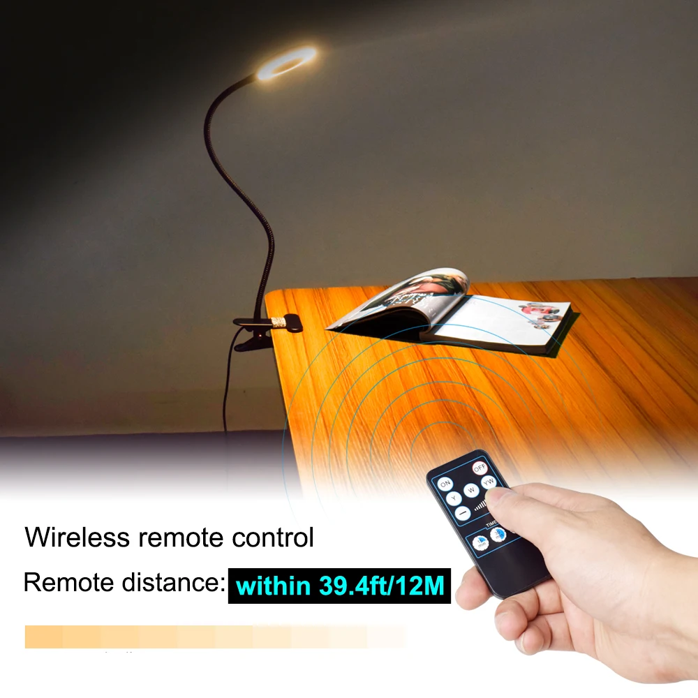 Remote Control Table Lamp Desk Clamp 3X LED Magnifying Glass USB Desk Light Welding Third Hand Illuminated Magnifier for Solder