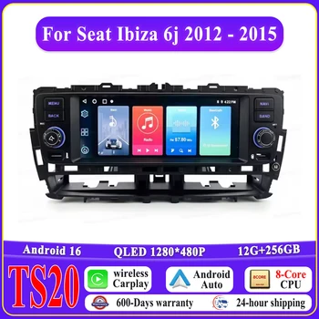 Carplay 6.86" para Seat Ibiza 6j 2012 - 2015 Pantalla Táctil Multimedia SWC BT Radio de Coche Android Unidad Principal Navegación Automática Estéreo 1