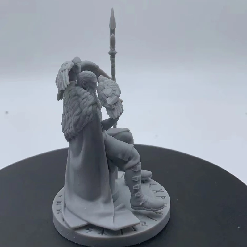 Figura de Odin del líder de Dios, escala 1/24, altura completa, 88mm, estatua estática, mini juguete en miniatura, diorama sin montar y sin pintar