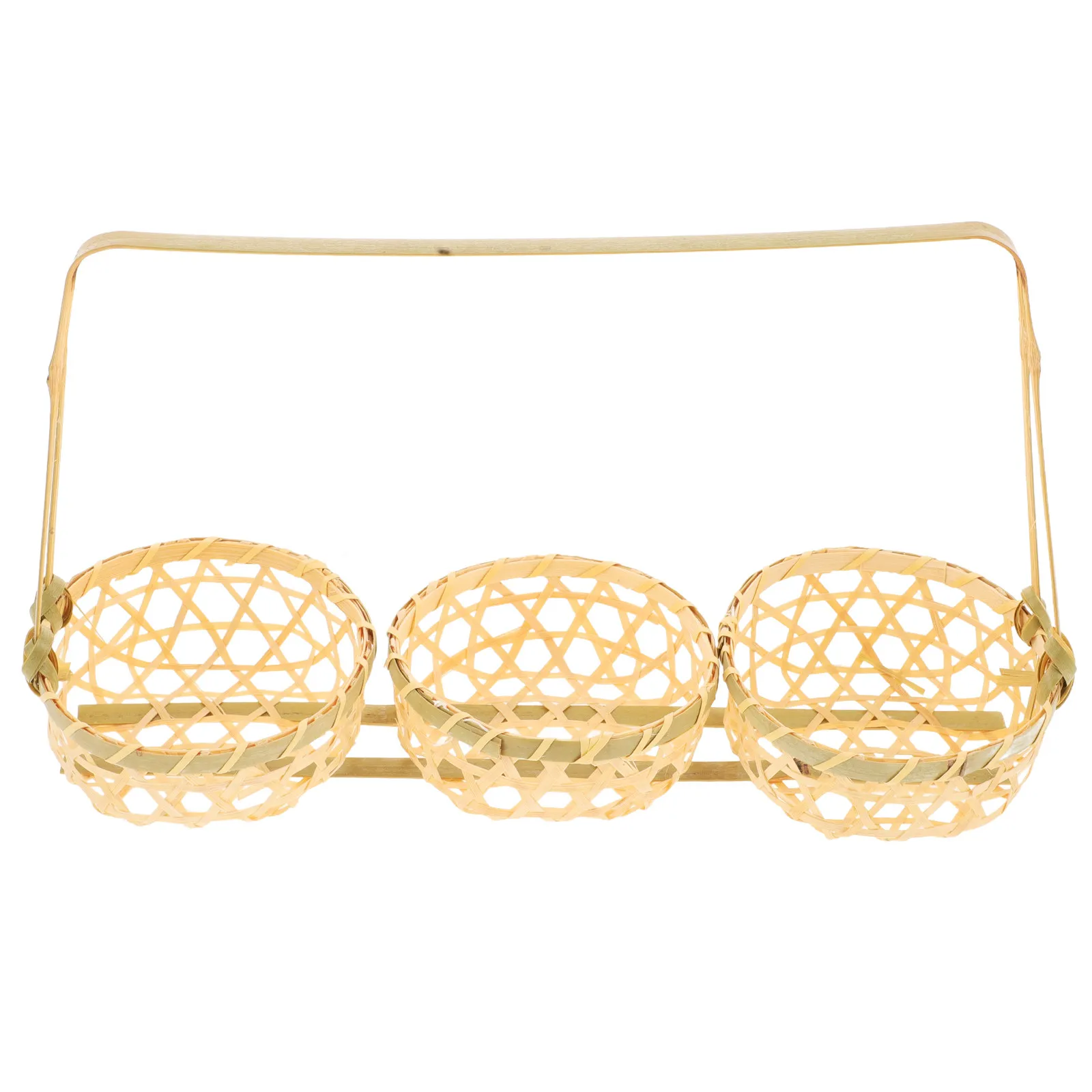 

Bamboo Woven Basket for Fruits Snacks Bread Handcrafted Versatile Design Kitchen Dining Room Decor