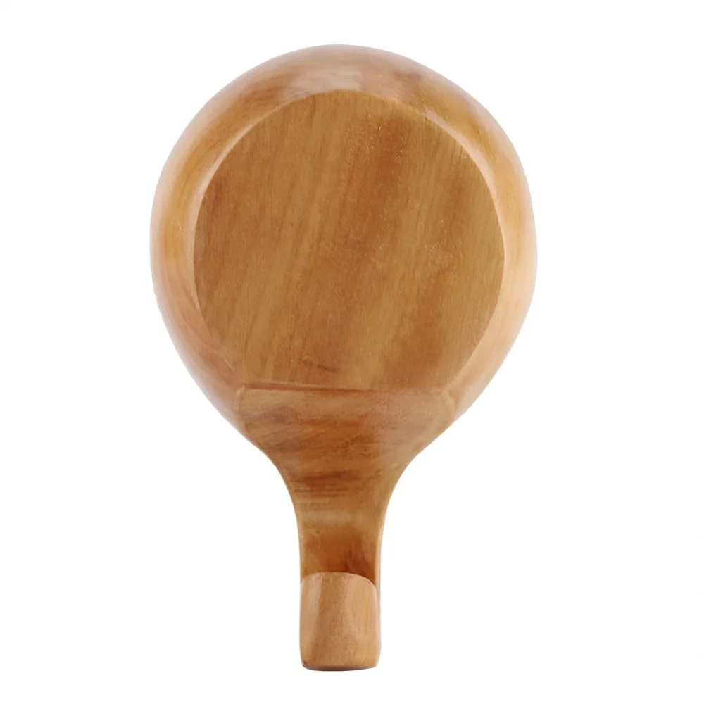 Reusable 200ml Coffee Mug Side Handle Solid Wood Coffee Cup Wood Grain Texture Smooth Polished Drinking Cup Indoor Leisure