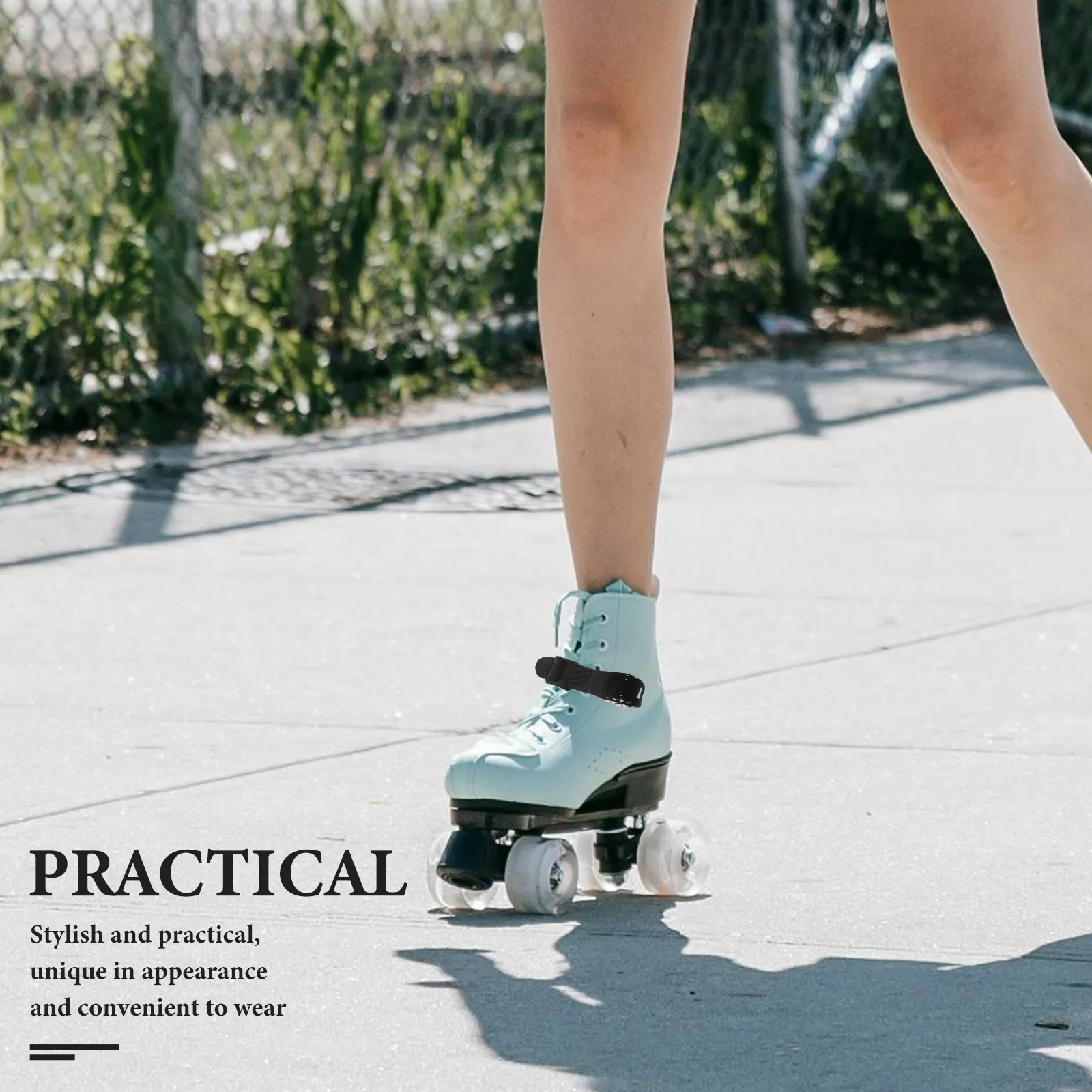 2개입 다기능 롤러 스케이팅 버클 스트랩 모든 연령대에 맞는 조절 가능한 PP 소재 스타일리시 디자인 스케이팅 버클 스트랩