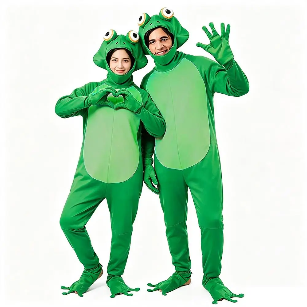 Combinaison Grenouille Verte Adulte avec Capuche – photo 5