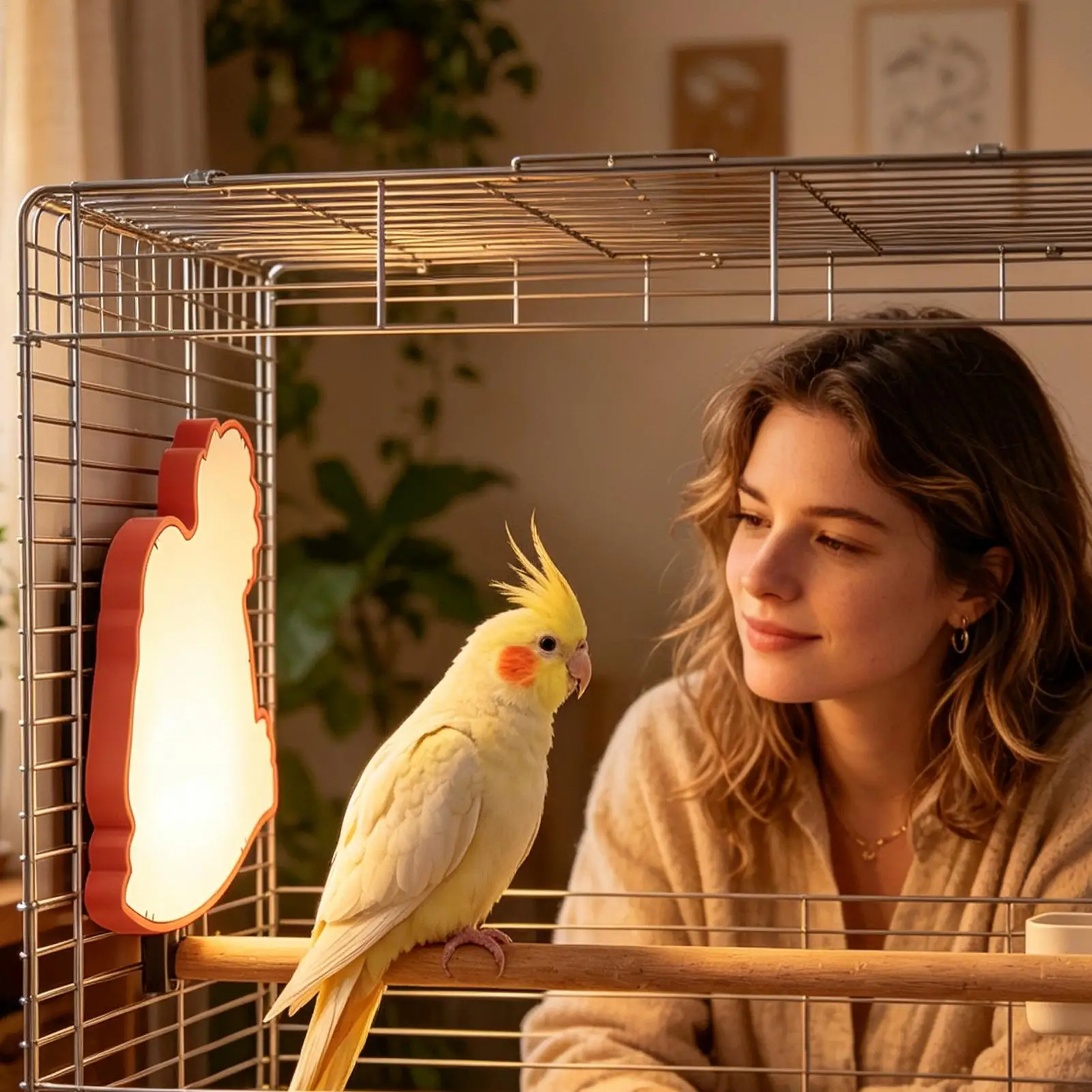 Bird Warmer For Cage Constant Temperature Warmer Pad Plate With Bite Proof Cord Bird Cage Heater For Parrots Parakeets Canaries