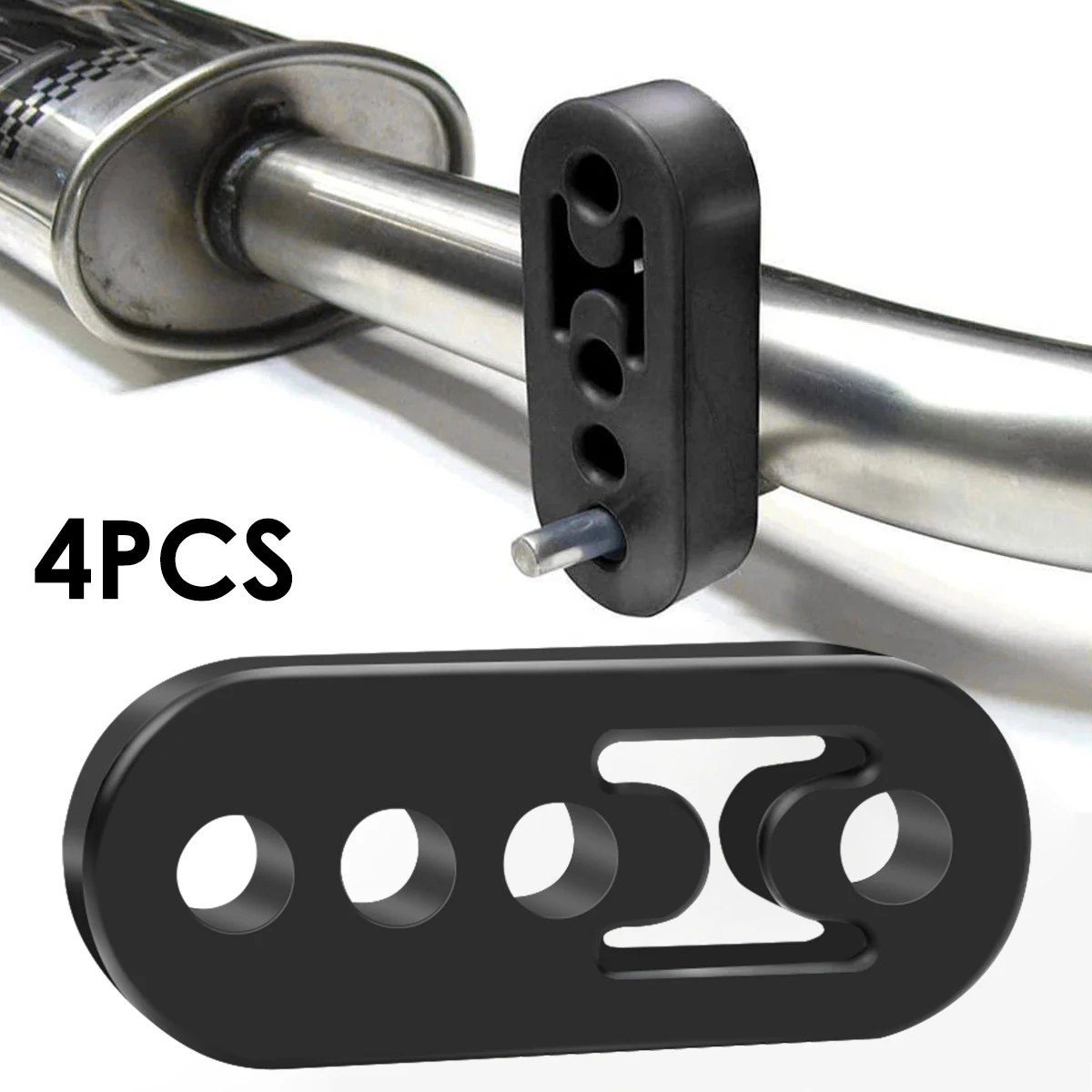 2/4 Exhaust Pipe Hanger Rubber Exhaust Bracket Shock Absorbing Protection Automotive System Universal Exhaust Muffler Bracket