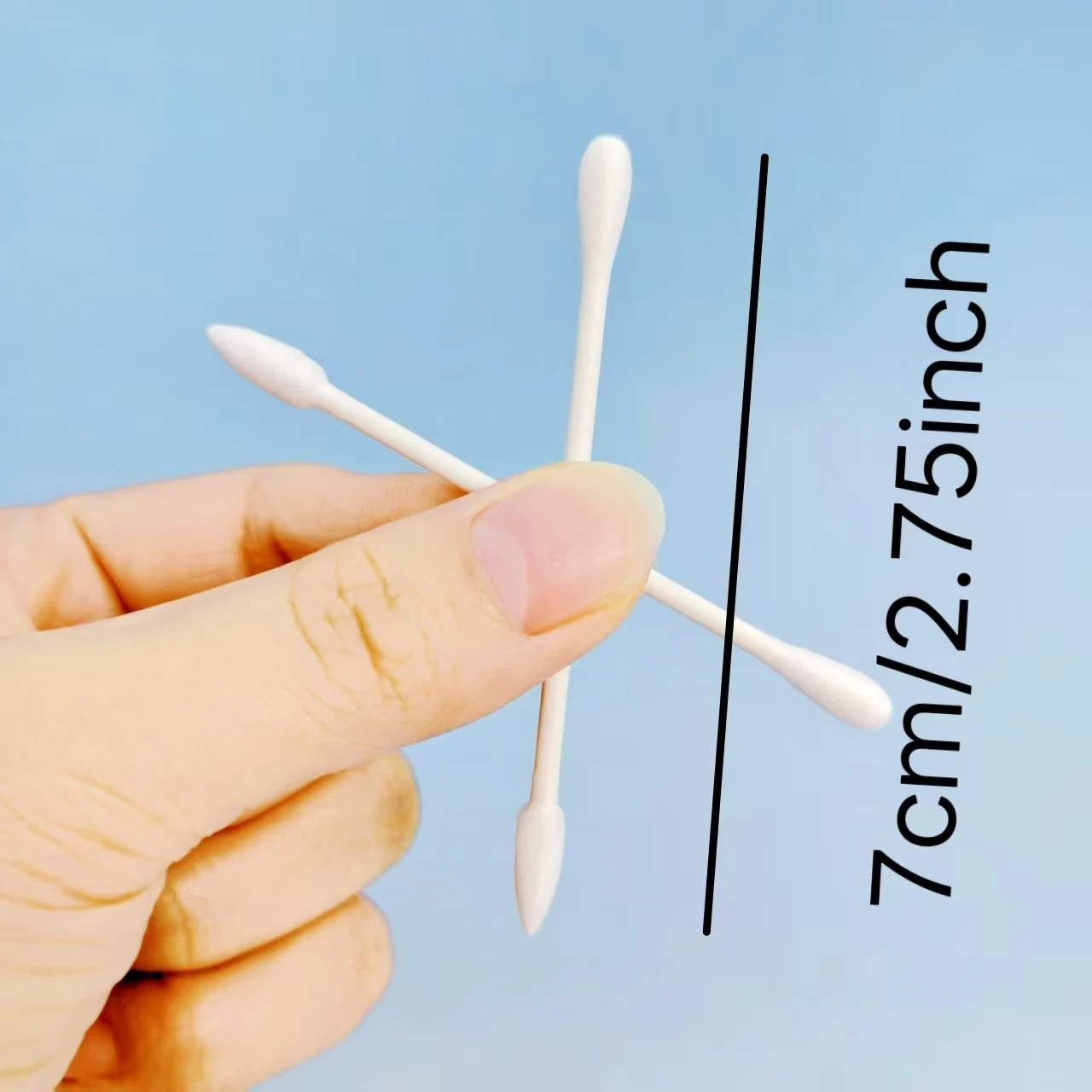 200개 앤티크 테마 패턴 면봉, 둥근 끝이 있는 흰색 청소용 면봉, 선물용 면봉