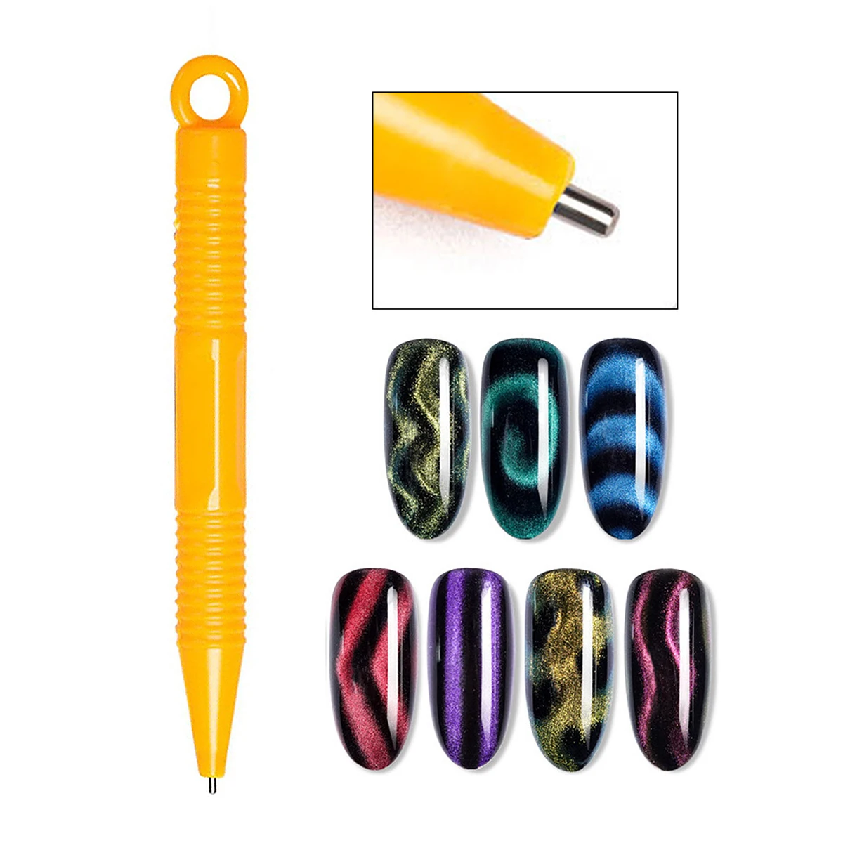 Juego de imanes para uñas de ojo de gato, herramientas de palo magnético para decoración de uñas, bloques magnéticos para efecto de esmalte de Gel, Kit de accesorios para decoración de uñas, 12 Uds.