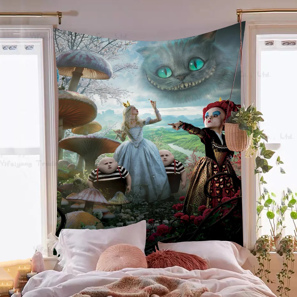 

A-Alice In Wonderlands Colorful Tapestry Wall Hanging Cheap Hippie Wall Hanging Bohemian Tapestries Mandala Wall Hanging Sheets