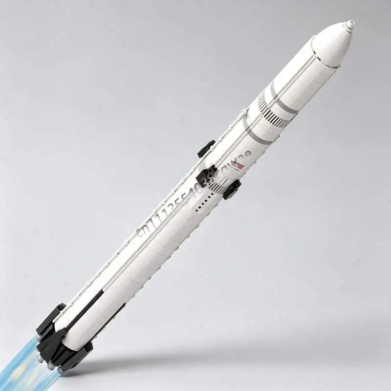 1194 Parts Terran R Space Rocket Launch Vehicle Model DIY Custom Puzzle Building Blocks Creative Assembly Educational Toy Gifts