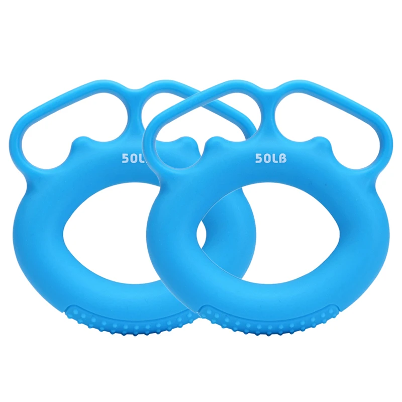 2Pcs Silicone O Hand Grips Forearm Carpal Expander Power Fitness Ring Grip Finger Muscle Workout for Exercise Gym