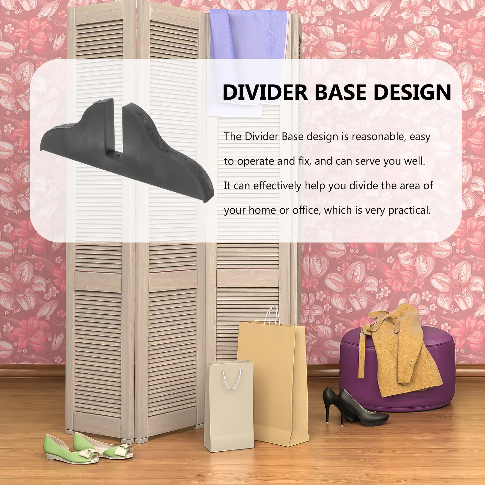 Screen Divider Stand Thickened Plastic Divider Base Household Screen Bracket Removable Room Partition Support Clips Office Home