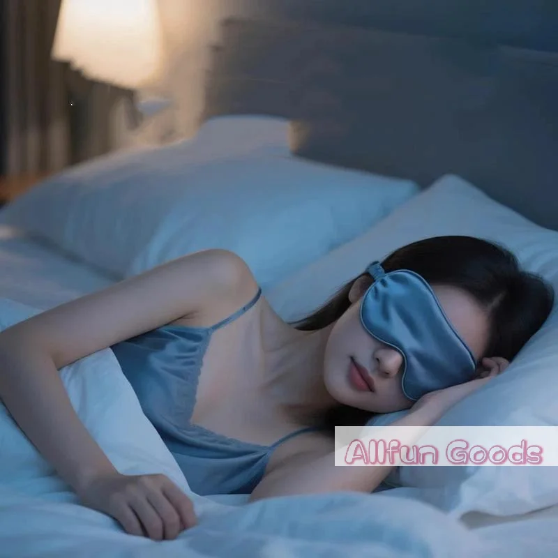 [TG835]Double-Sided Silk Sleeping Eyeshade Light Blocking Breathable Travel Sleep Eye Mask Protective Safety Goggle Eye Wear