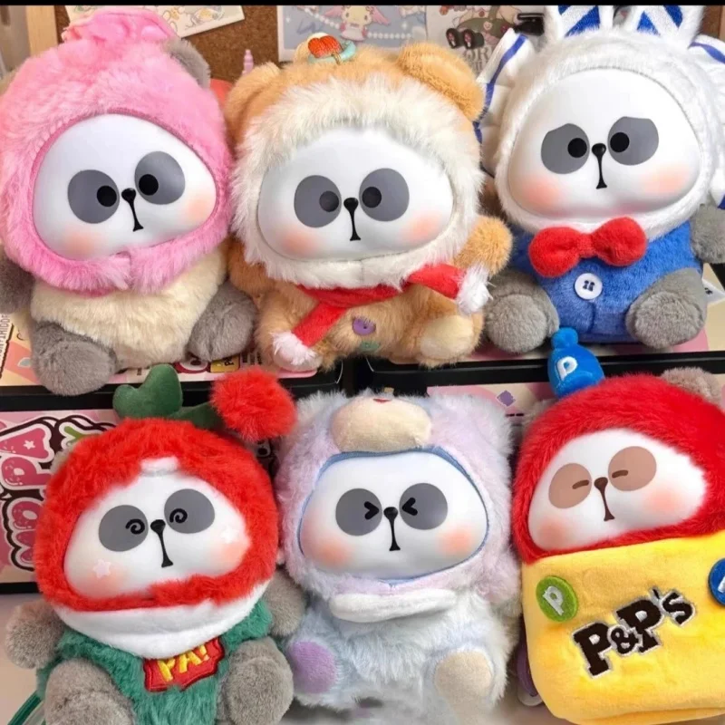 

Authentic Rake Teacher Panda Candy Plush Little Rake Candy Series Blind Box Peripherals Mr.Pa Cute Doll Backpack Pendant Gift