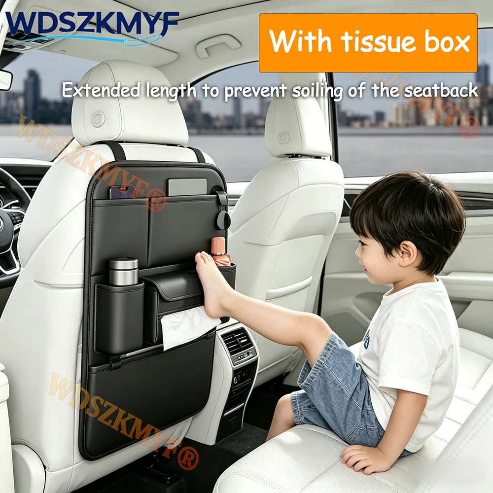 

Новая кожаная сумка-органайзер на спинку автомобильного сиденья с 6 карманами, износостойкая, с держателем для салфеток/стаканов, водонепроницаемая, с защитой от ударов ногами