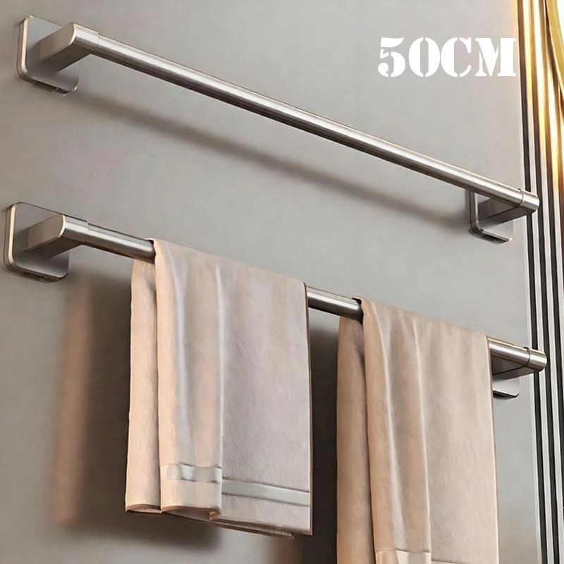 

30-50cm Towel Bar Towel Racks for Bathroom Wall Mounted Bath Hand Towel Holder Organizer Home Decor Rod Bathroom Accessories